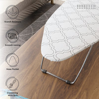 Cotton White Tiles Ironing Board Cover (Pack of 1)