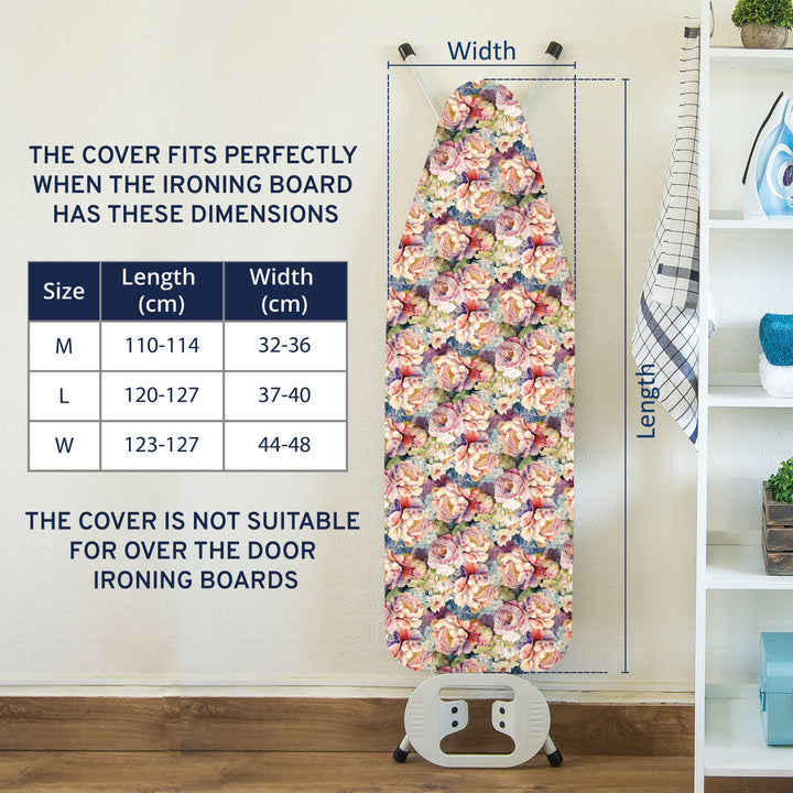 20s Cotton Twill Wildflowers Ironing Board Cover (Pack of 1)
