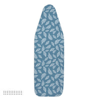 Cotton Big Leaves Blue Ironing Board Cover (Pack of 1)