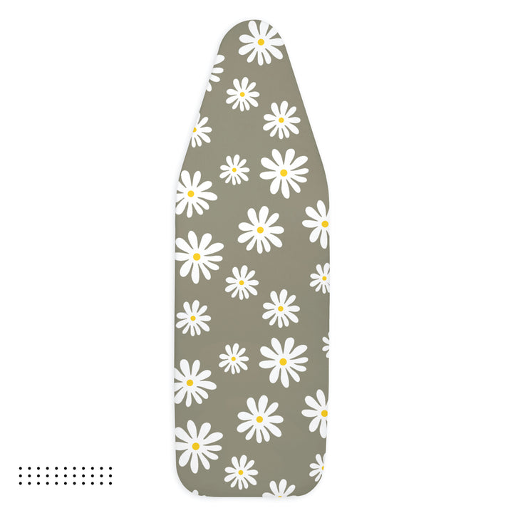 Cotton Daisy Grey Ironing Board Cover (Pack of 1)