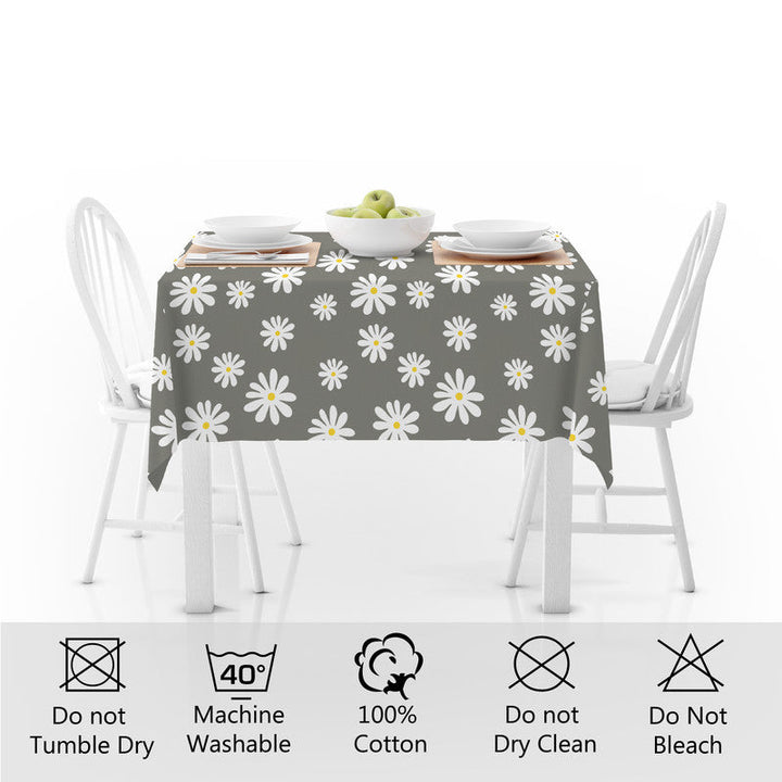 cotton 4 seater square table cloth