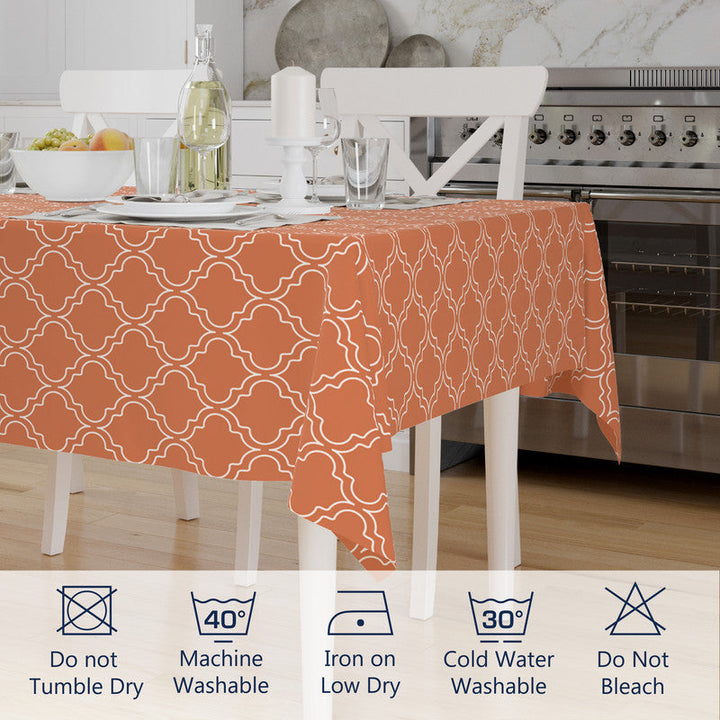 polyester 6 to 8 seater rectangular table cloth