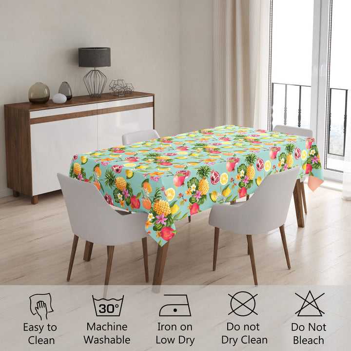 polyester 6 to 8 seater rectangular table cloth